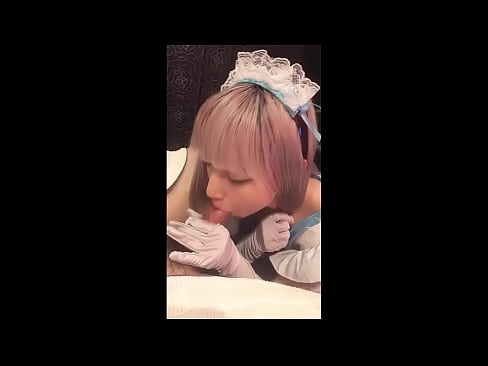 ❤️ Japonski idol [mayuka], kostum francoske služkinje, 1. del, fafanje in onaniranje z losjonom ❤❌ Pravi pornič pri nas ❌️